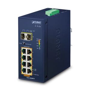 Planet IP30 Ind 8-P 10/100/1000T 802.3at PoE+2-portowy przełącznik 100/1000X SFP Ethernet 144761823 - Przełącznik