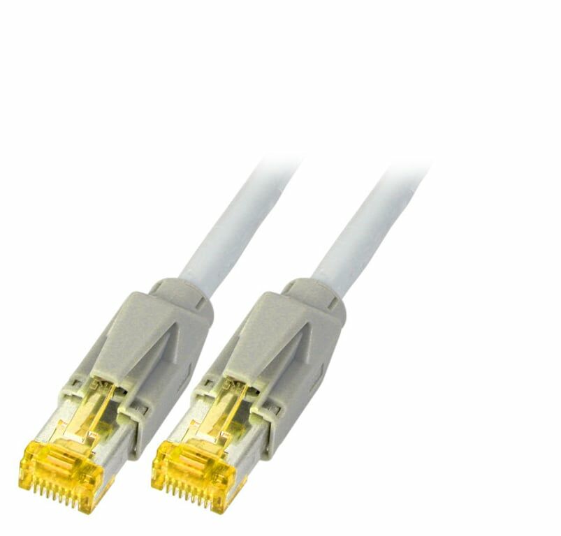 Patch RJ45 EFB S/FTP, kat. 6A, TM31, Datwyler 7702.7.5m, szary