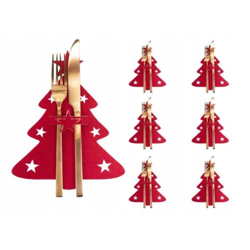 Decor de Crăciun - Cutie pentru tacâmuri - Pom de Crăciun 1op.-6pcs 144764371