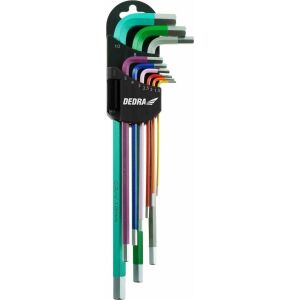 Dedra Extra hosszú mélycsavarhúzó kulcsok szett 1,5-10mm 9 db,S2