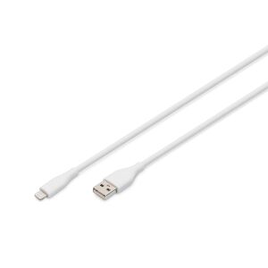 DIGITUS Kabel przyłączeniowy USB 2.0 typ A-Lightning silikonowy 0,5mW 144767875 - Kabel Lightning