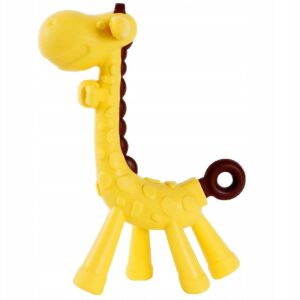 8058 GRYZAK ŻYRAFA SILIKONOWY ŻÓŁTO-BRĄZOWA BL805 144768823 - Baba fogápolás