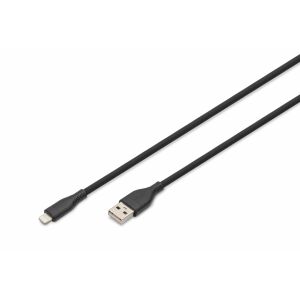 DIGITUS Kabel przyłączeniowy USB 2.0 typ A-Lightning silikonowy 1m S 144770650 - Kabel Lightning