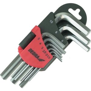 Dedra Hatlapfejes kulcsok rövid 1,5-10 mm-es 9 db-os készlet, CRV 144771295 - Szerszám