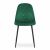 Widok z przodu krzesła do jadalni Leobert ASTI z ciemnozielonego aksamitu