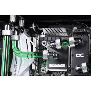 Eiszapfen 16mm HardTube Anschraubtülle 90° drehbar (chrom, G1/4 für Acryl-Messingrohre - Chrome) 144773850 - Zubehör für das PC-Kühlsystem