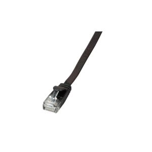 Patchcord płaski UTP 5m Cat.6A czarny 144773894 - Artykuły techniczne i elektronika
