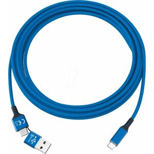 USB Smrter Smrter kábel SPEEDY Daten-& Ladekabel, USB-C típus, 100cm, kék kiskereskedelem 144777326 - Kábel