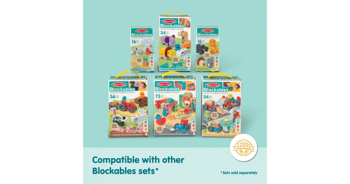 Melissa & Doug - Blockables Safari Spielset | Pepita.com