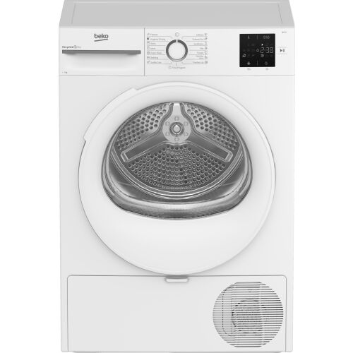 Beko BM3T372E0W Sušilica s toplinskom pumpom, kapacitet 7 kg, prednji pogled