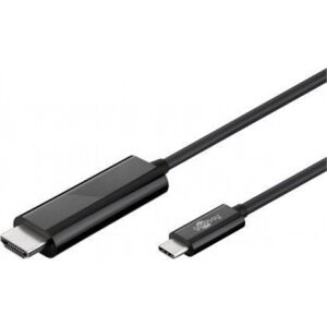 Goobay | Férfi | 24 tűs USB-C | Férfi | 19 tűs HDMI Type A | 1,8 m | Fekete 144780146 - HDMI kábel