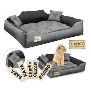 Kutyaágy 100x75 cm személyre szabott szürke 144780247 - Kutyafekhely