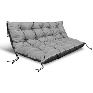 Kerti párna szett 120/80 cm + 120/40 cm raklappadhoz, vízálló, szürke