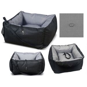 Autós szállító 55x55 cm vízálló szürke 144780304 - Hordozó, autós box kisállatoknak