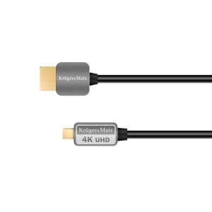 HDMI - micro HDMI kábel 3m 4K Kruger&Matz 144782312 - HDMI kábel