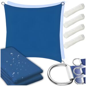 Żagiel daszek plandeka przeciwsłoneczna markiza granatowa wodoodporny 4x4m