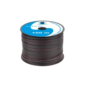 CCA Cabletech hangszórókábel 2x 0.16mm 100m fekete piros 144782383 - Hangszóró kábel