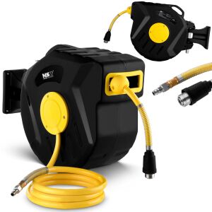 Pneumatikus nyomótömlő automata feltekerésen 18 bar 15 m + 1,5 m 144783154 - Tömlőkocsi