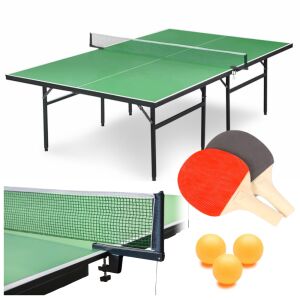 Stół do tenisa stołowego ping ponga zestaw siatka paletki piłki dzień ojca