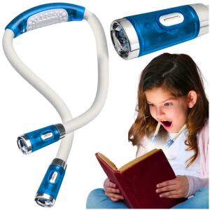 Lampka nocna czytania książek w łóżku sypialni led na szyję latarka baterie