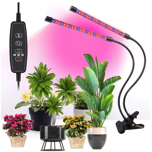 Lampa led do uprawy roślin full spectrum wzrostu kwiatów klipsem regulacja