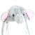 Czapka ruchome uszy szary srebrny słoń machająca zimowa polarowa łapki 144789057