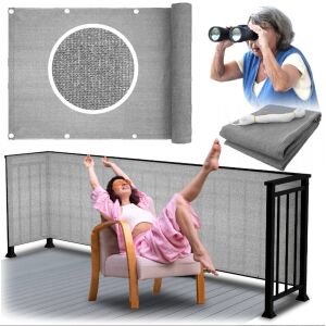 Osłona balkonowa uv 95% mata balkon taras cieniująca z okuciami 90 x 300 cm