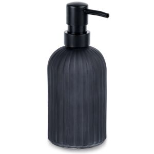 Fekete üveg szappanadagoló 400 ml