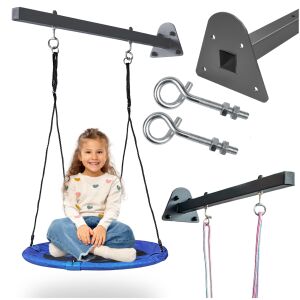 Dostawka stelaż pod huśtawkę huśtawka uchwyt haki drążek metalowy grafit 144790885 - Kültéri hinta