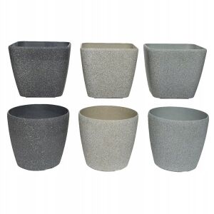 Virágcserép műanyag fedéllel mix 22 cm