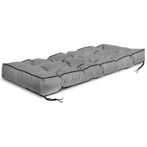 Kerti párna 120x40 cm magas oldallal raklappadhoz, vízálló, szürke 144795738 - Kert