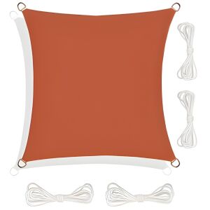 Żagiel przeciwsłoneczny wodoszczelny osłona balkon taras patio czerwony 4x4