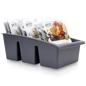 Fűszerrendszerező tároló szürke 25x15x9 cm 144796339 - Tárolás & Rendszerezés