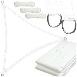 Żagiel biały zacieniacz przeciwsłoneczny uv materiał daszek ogrodowy 5x5x5