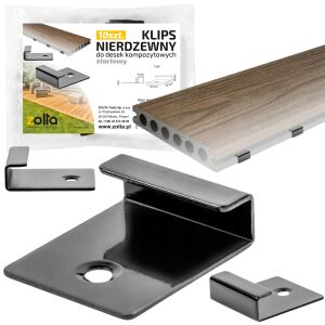 Klipsy montażowe startowe do desek tarasowych 10sz 144797960 - Kültéri burkolat