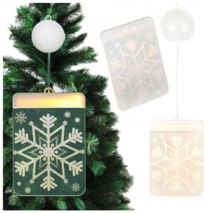 Witraż led 3d na okno choinkę ozdoba świąteczna świetlna na baterie święta 144798387 - Karácsony