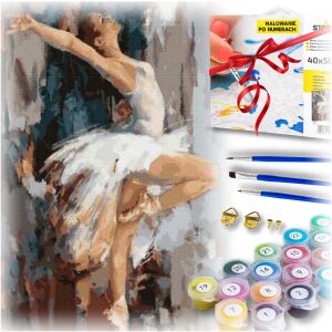 Malowanie po numerach dla dorosłych baletnica obraz prezent urodziny żona