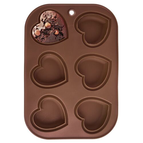 Narancssárga szív alakú szilikon muffinforma SILLINIE 144798627