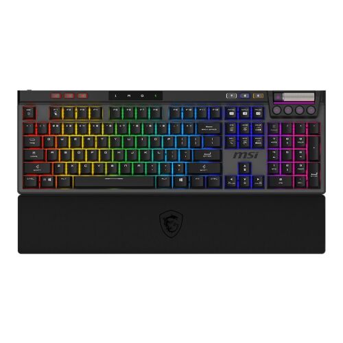 MSI STRIKE PRO WIRELESS Gaming Billentyűzet csuklótámasszal - Ergonomikus Kialakítás - Billentyűzet