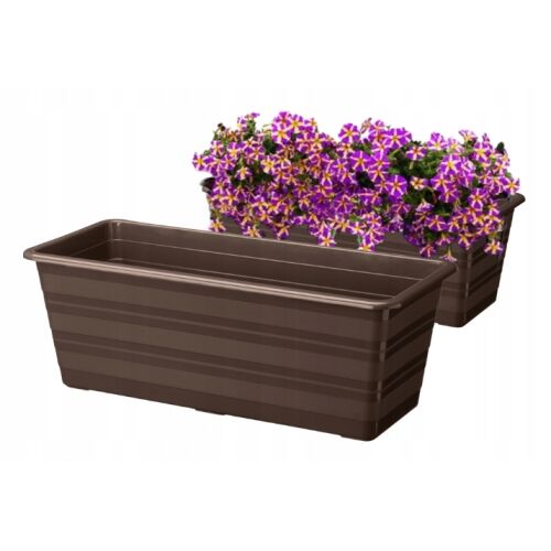 Barna erkélyláda virágcserép 40 cm 144799864
