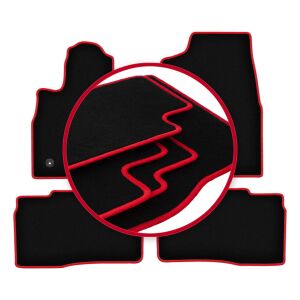 Piros szegélyű velúr szőnyegek a következő modellekhez: Ford Explorer MK6 ST-Line pickup (2019-)