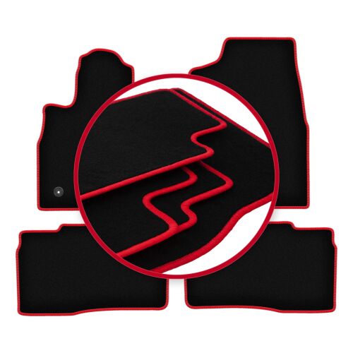 Piros szegélyű velúr szőnyegek a következő modellekhez: Ford Explorer MK6 ST-Line pickup (2019-) 144800904