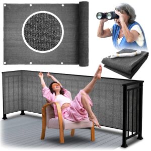 Osłona balkonowa uv 95% balkon taras płot mata osłonowa z okuciami 80 x 300