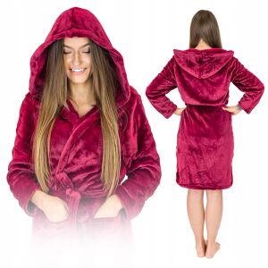 Szlafrok kąpielowy dres szpital podomka unisex kaptur ciepły prezent babcia 144803473 - Női köntös