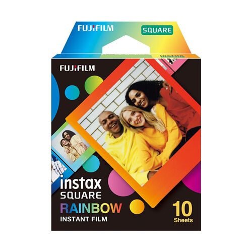 Fujifilm | Instax Square Rainbow (10) Film Instant | 72 x 86 mm | Obszar Obrazu 2.4 x 2.4"; Rozmiar Wydruku 3.4 x 2.8" | Ilość 10