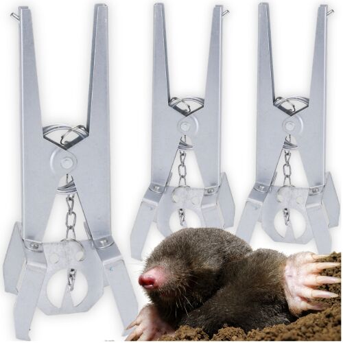 Kretołapki pułapka łapka zestaw 3 szt. profesjonalna krety nornice gilotyna 144804404
