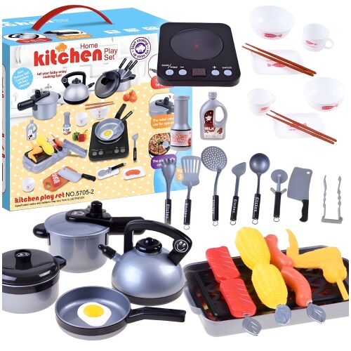 Duży zestaw przybory meble kuchenne zabawki edukacyjne dzieci jedzenie 144804501