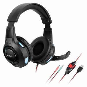 Játékos fejhallgatók játékosoknak, RGB mikrofon, Rebel