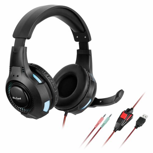 Játékos fejhallgatók játékosoknak, RGB mikrofon, Rebel 144805857
