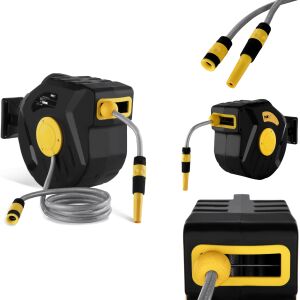 Falra szerelhető kerti tömlődob, 3/4-os csatlakozóval #8221, 22 m hosszú 144807024 - Tömlőkocsi